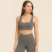 Scallop Edge Crossback Bra & High-Waist Set