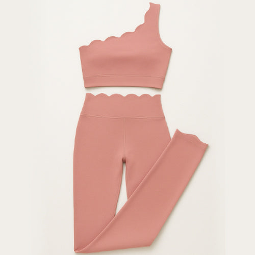 One-Shoulder Scallop Set
