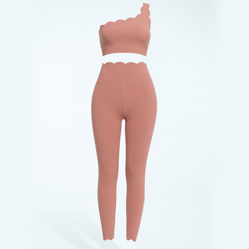 One-Shoulder Scallop Set