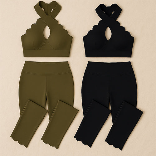 Clay Scallop Halter Active Set