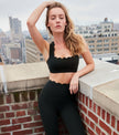 Scallop Edge Crossback Bra & High-Waist Set