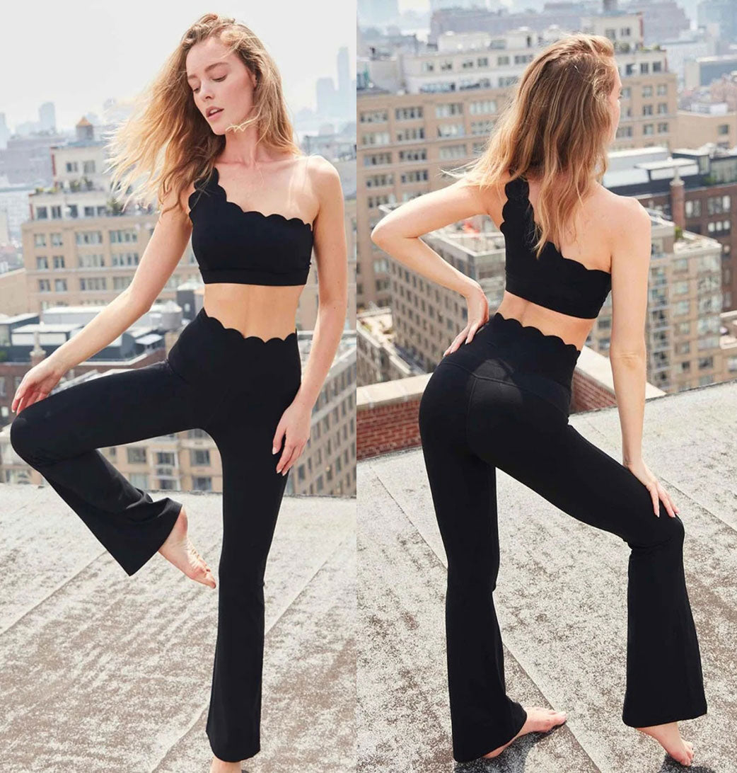 One-Shoulder Scallop Set