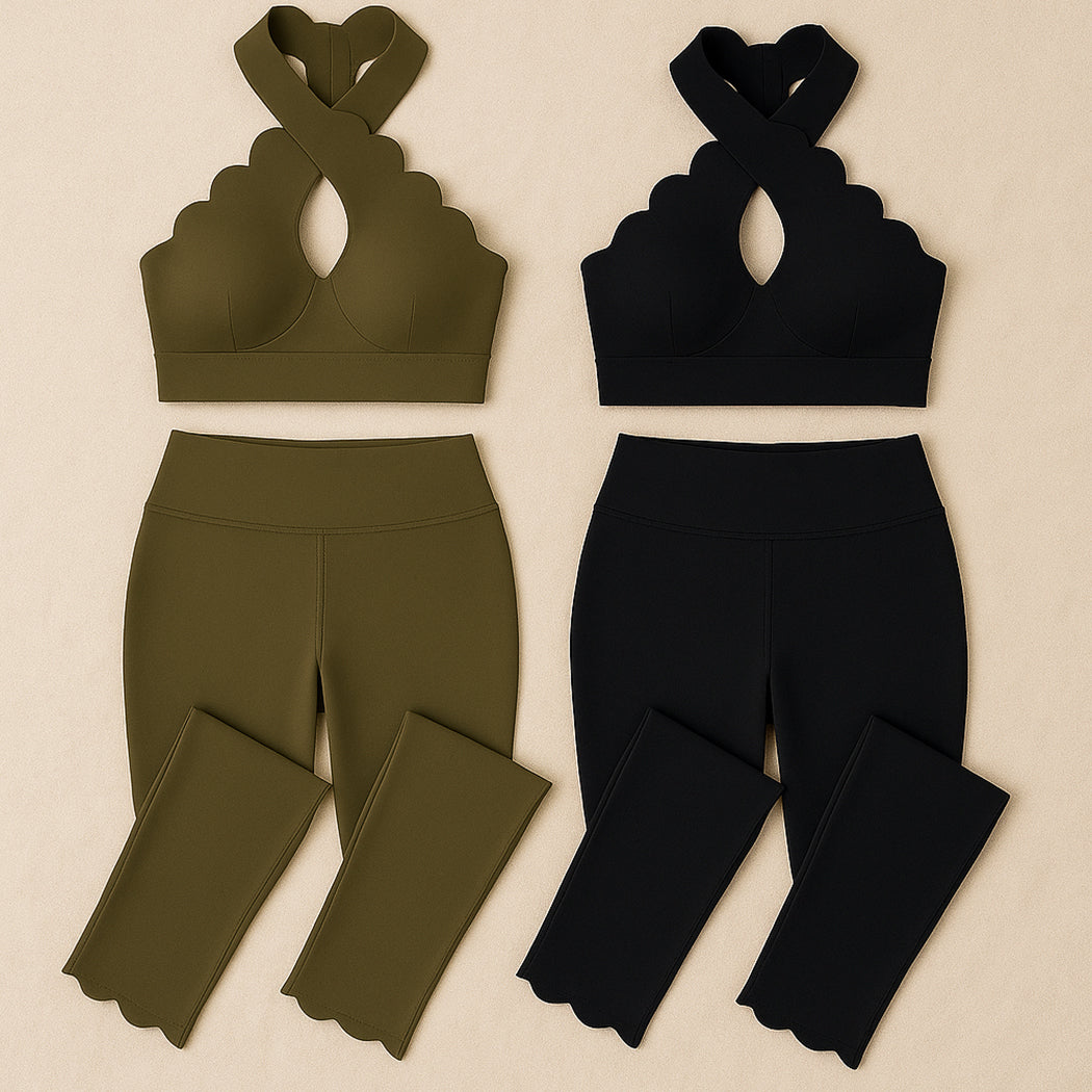 Clay Scallop Halter Active Set