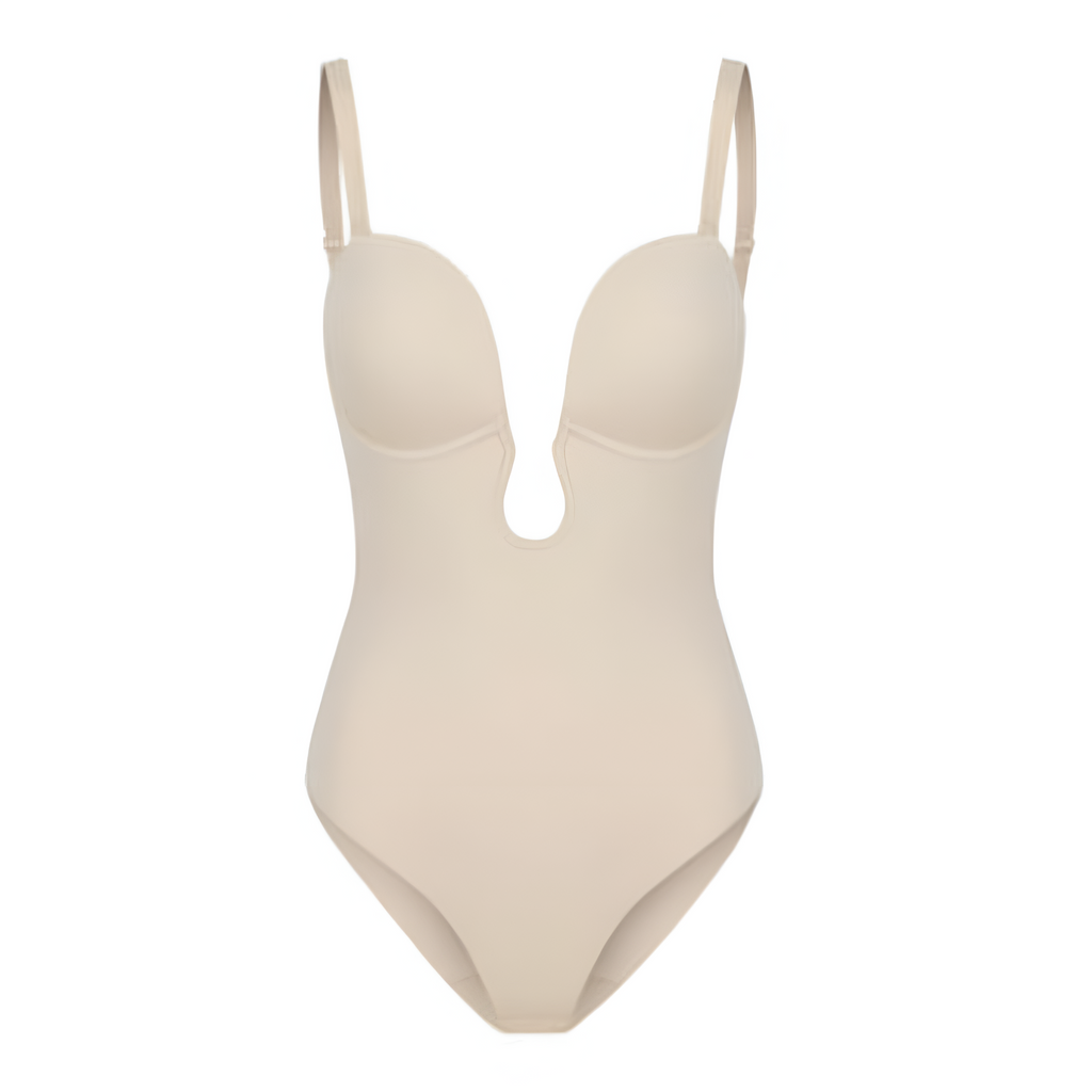 Plunge Low-back Body Suit / Backless Body Suit/ Body Suit Clear Straps