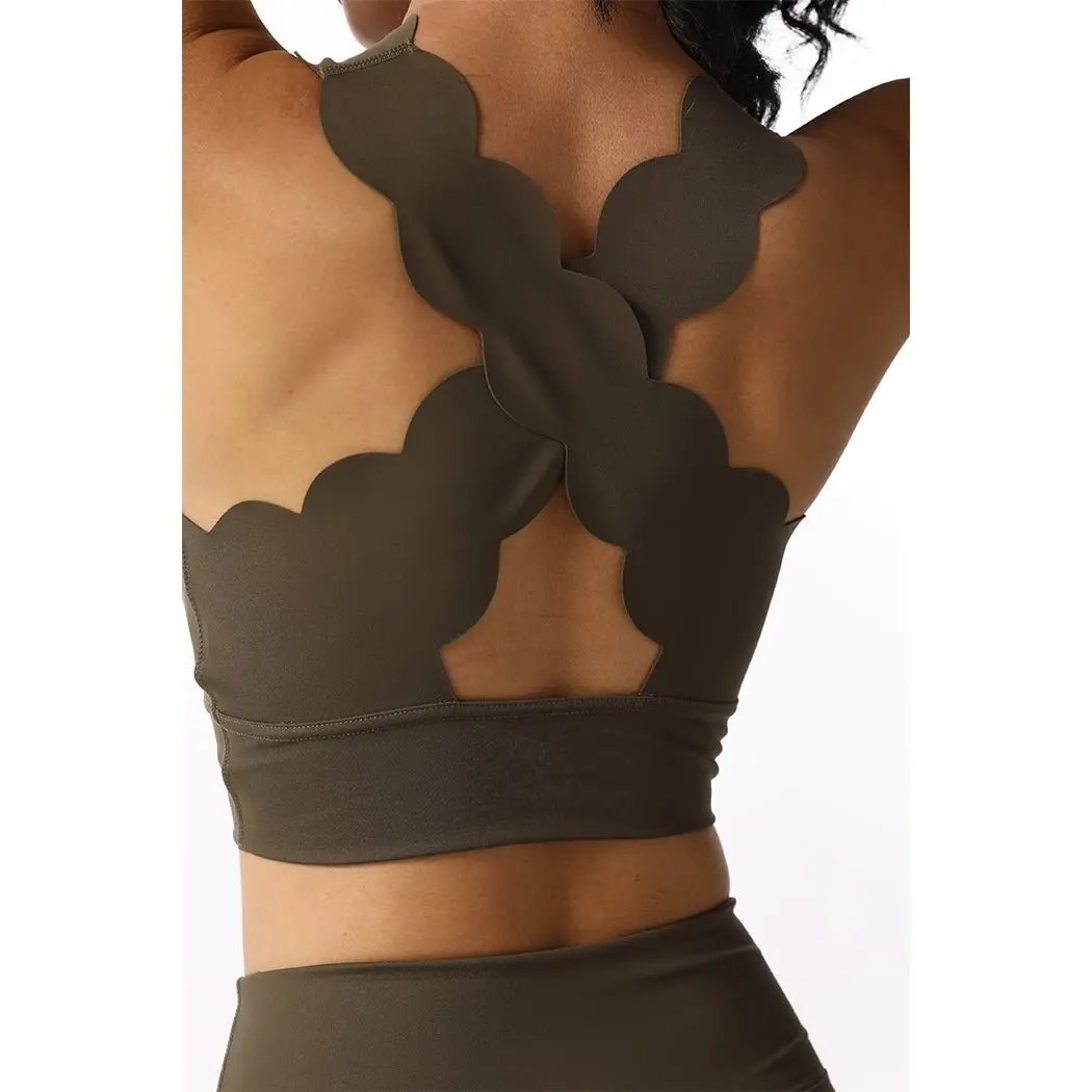 Clay Scallop Halter Active Set - Bralex Shop