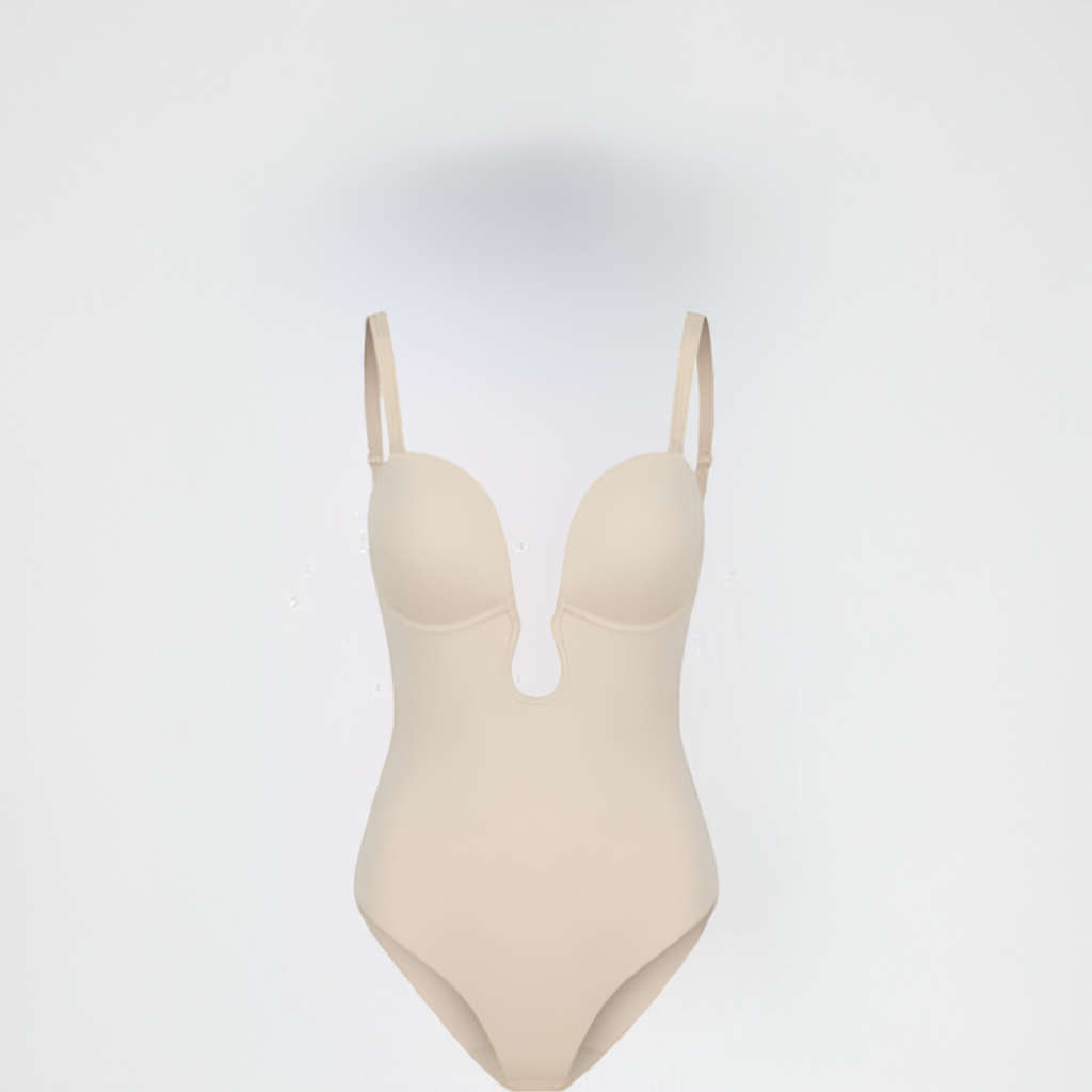 Plunge Low-back Body Suit / Backless Body Suit/ Body Suit Clear Straps